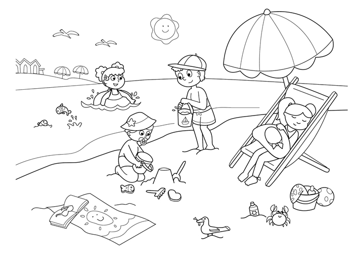 1001 + Idées De Coloriage D&amp;#039;Été Amusant Pour Petits Et Grands avec Coloriage Vacances D&amp;#039;Été