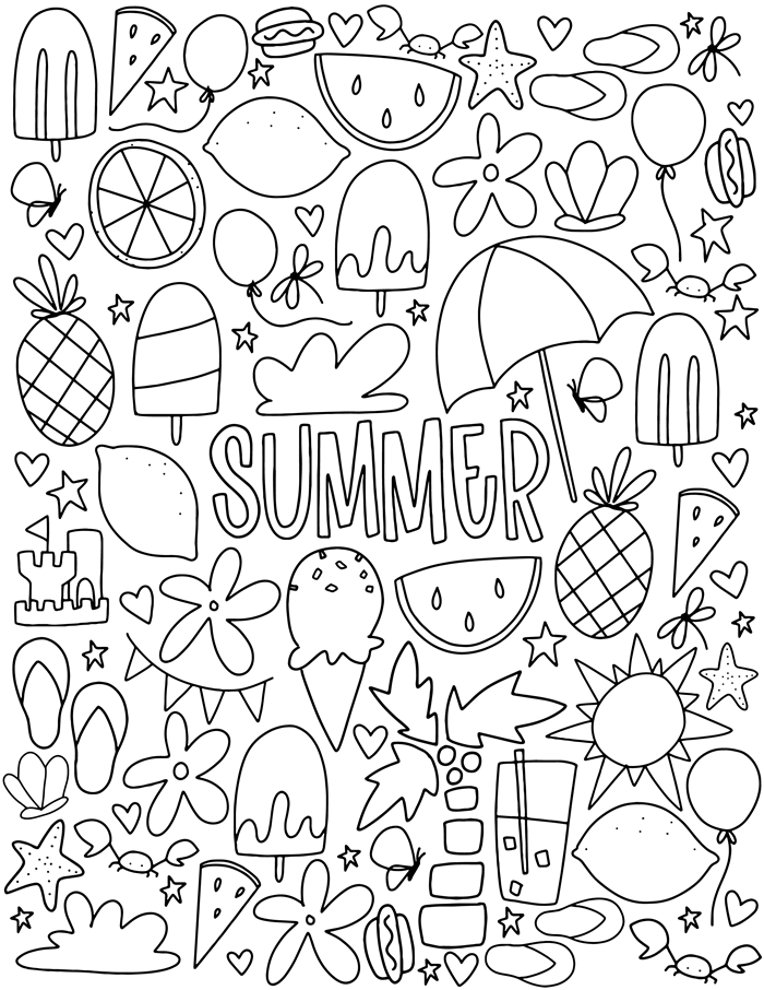 1001 + Idées De Coloriage D&amp;#039;Été Amusant Pour Petits Et Grands dedans Dessin Coloriage Été