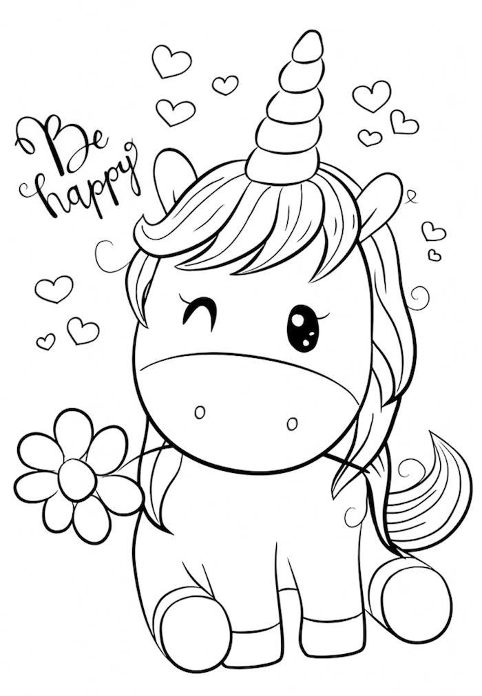 1001 + Idées Faciles Pour Faire Un Dessin Kawaii Mignon dedans A Dessiner Licorne