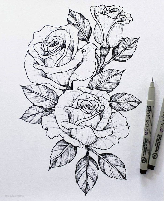 1001 + Images De Dessin De Fleur Pour Apprendre À Dessiner serapportantà Coloriage Dessin Rose