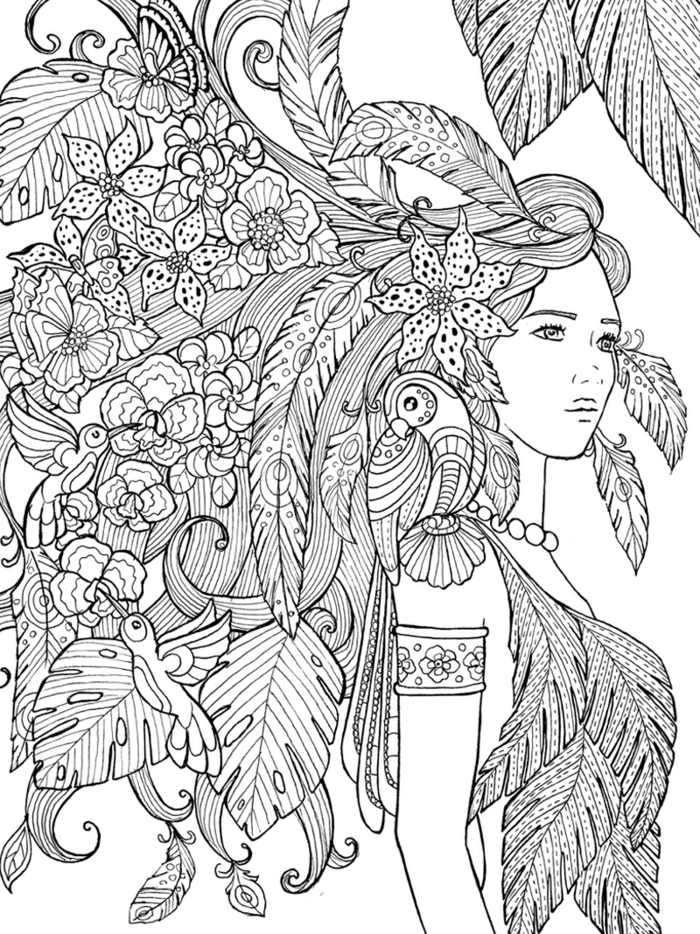 1001 + Pages De Coloriage Anti-Stress Pour Garder L&amp;#039;Esprit serapportantà Coloriage Fille,