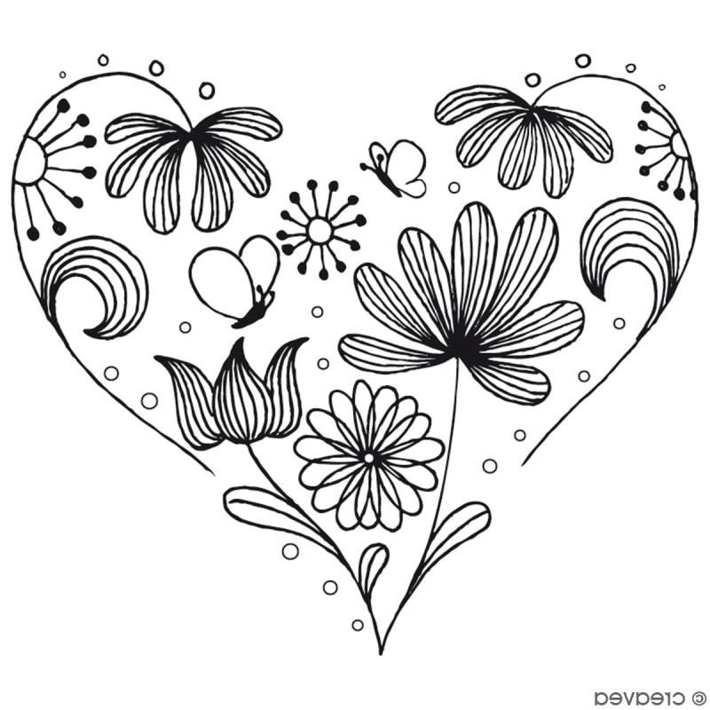 12 Localement Coloriage Coeur Fleur Pictures | Coloriage dedans Coloriage Une Fleur