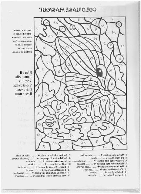 13 Fantaisie Coloriage Magique Ce1 Français Gallery à C Dessin