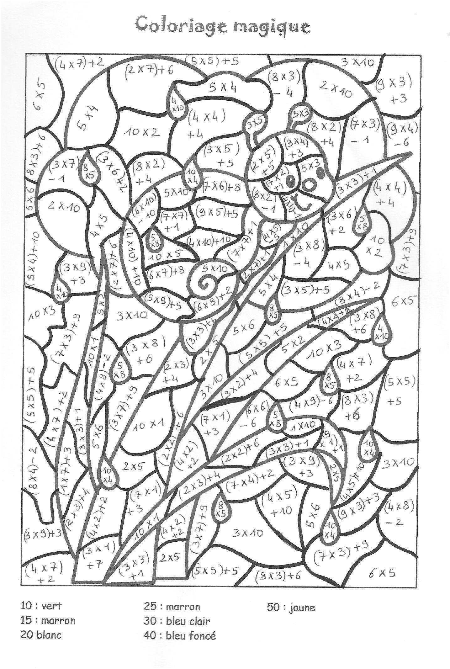 13 Pièce Préférée Coloriage Magique Table De 5 Image destiné Table De 8 Coloriage Magique