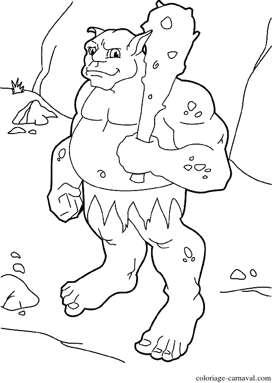 14 Coloriage Ogre Gratuits À Imprimer Sur Coloriage Carnaval concernant Un Coloriage Facile,