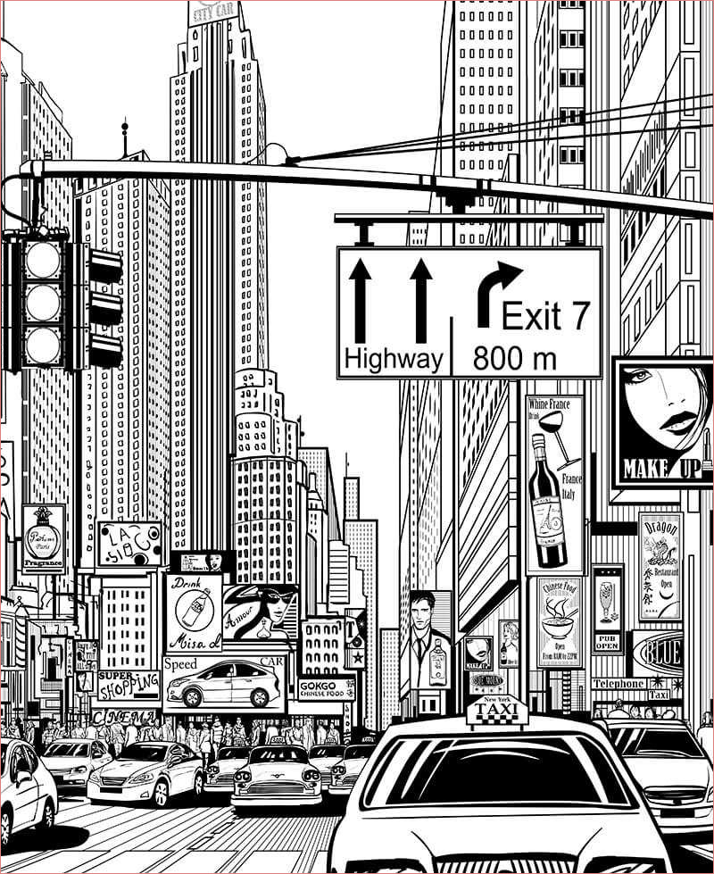 14 Incroyable Coloriage New York Collection - Coloriage dedans Coloriage Dessin New York