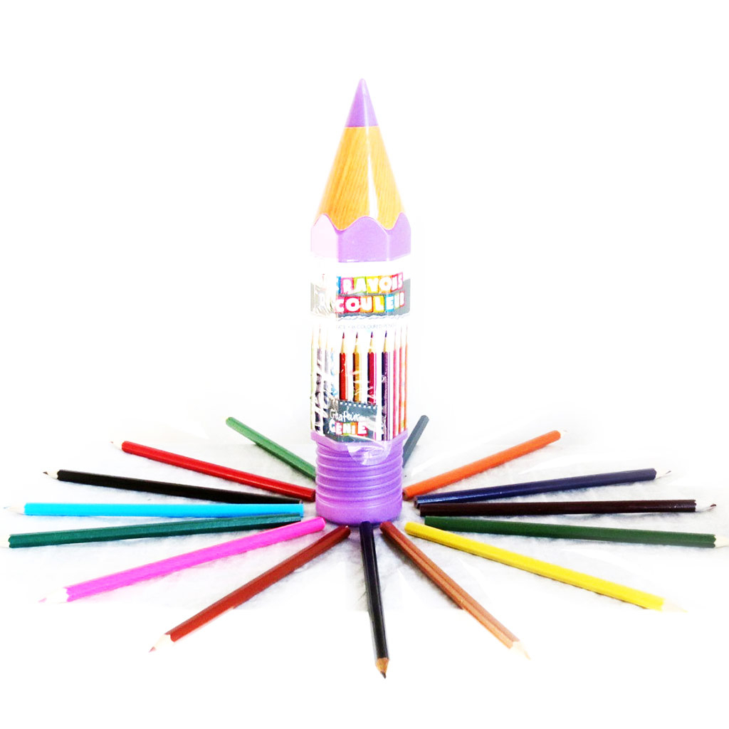 16 Crayons De Couleur 'Coloriage' Violet - [M4684] tout Coloriage Crayon De Couleur,