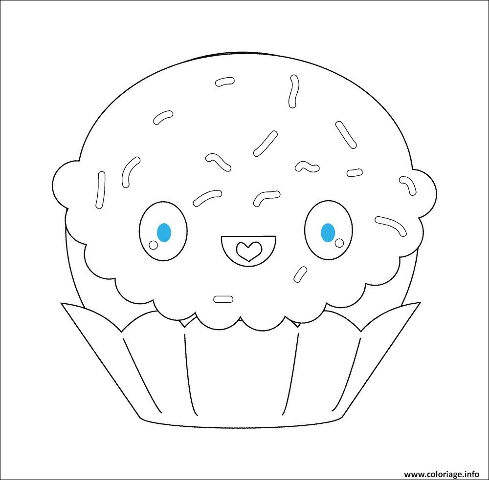 16 Incroyable Coloriage Cupcake Kawaii Photos Di 2020 concernant Coloriage Nourriture