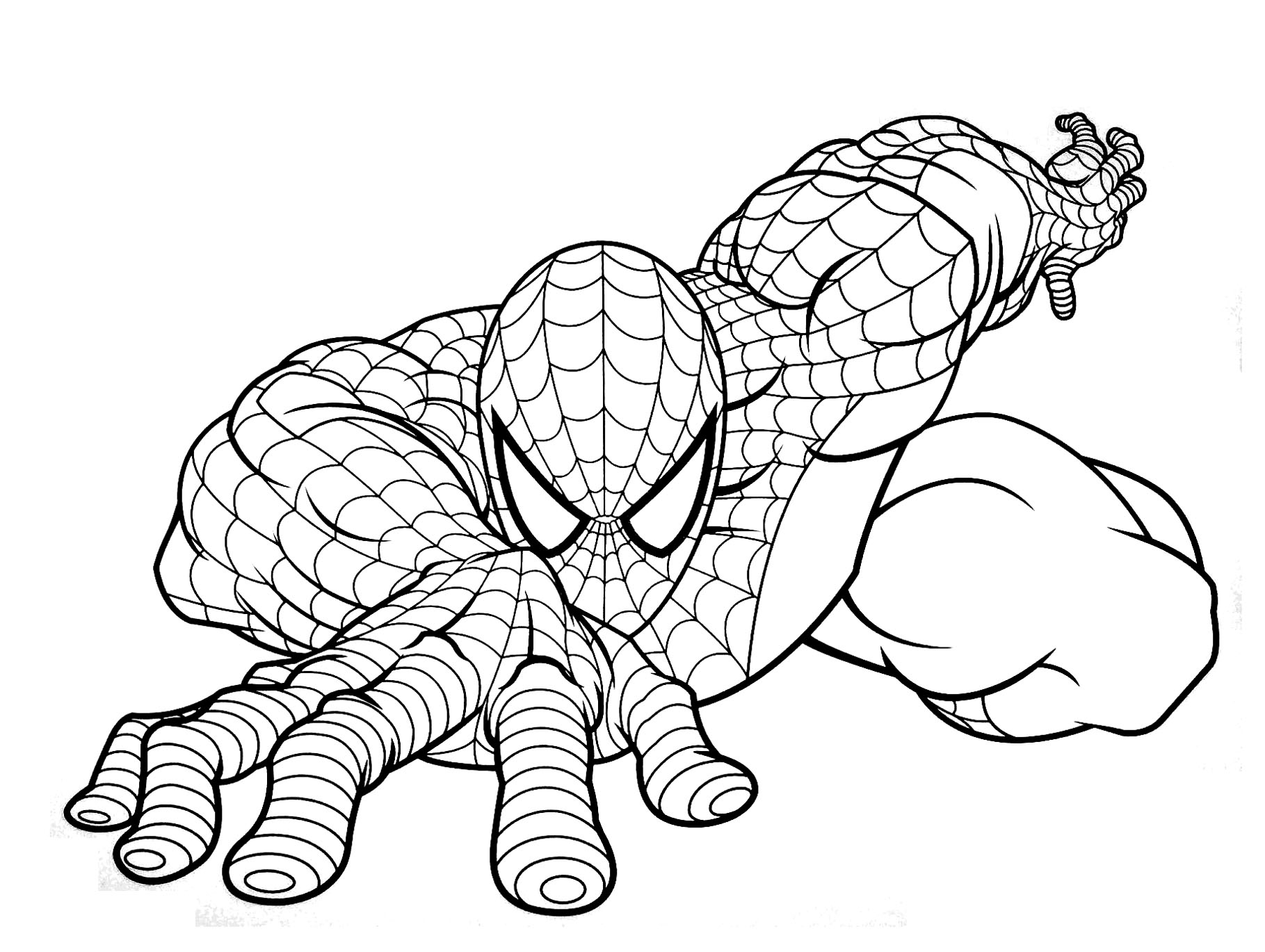 167 Dessins De Coloriage Spiderman À Imprimer Sur dedans Coloriage Dessin Animé Spiderman