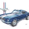 1965 Ford Mustang Drawing By Shannon Watts concernant Ford T Dessin