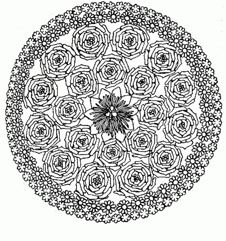 20 Dessins De Coloriage Mandala Difficile À Imprimer à Dessin À Colorier Difficile