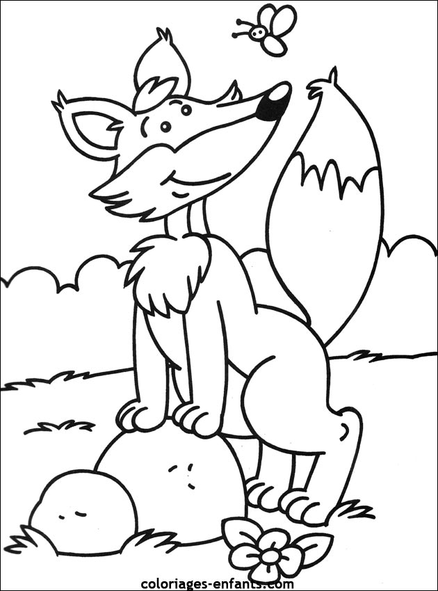 20 Dessins De Coloriage Renard A Imprimer Gratuit À Imprimer destiné Coloriage Dessin Renard