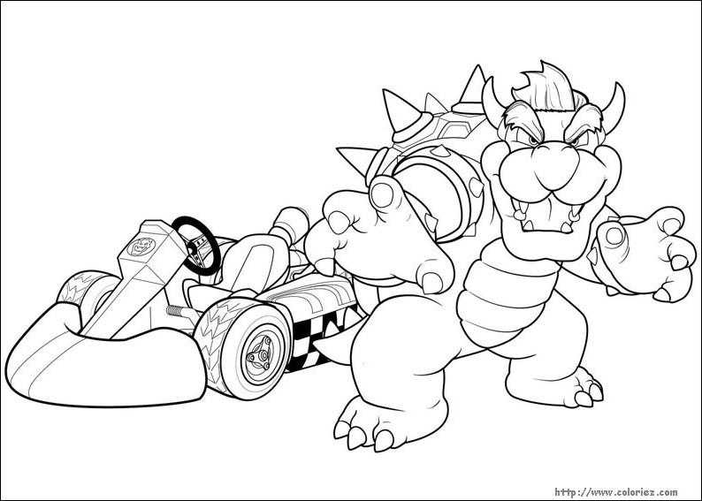 22 Dessins De Coloriage Mario Kart À Imprimer Sur encequiconcerne Mario Kart 8 Coloriage