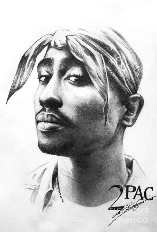 2Pac Drawing By Lin Petershagen intérieur Dessin 2Pac