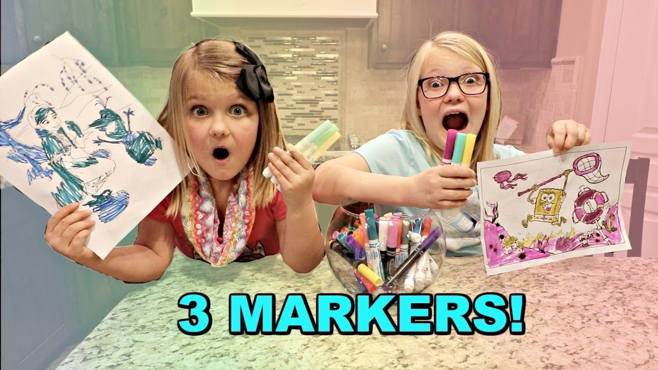 3 Marker Challenge! | Jojo Videos, That Youtub3 Family tout Coloriage 3 Marker Challenge,