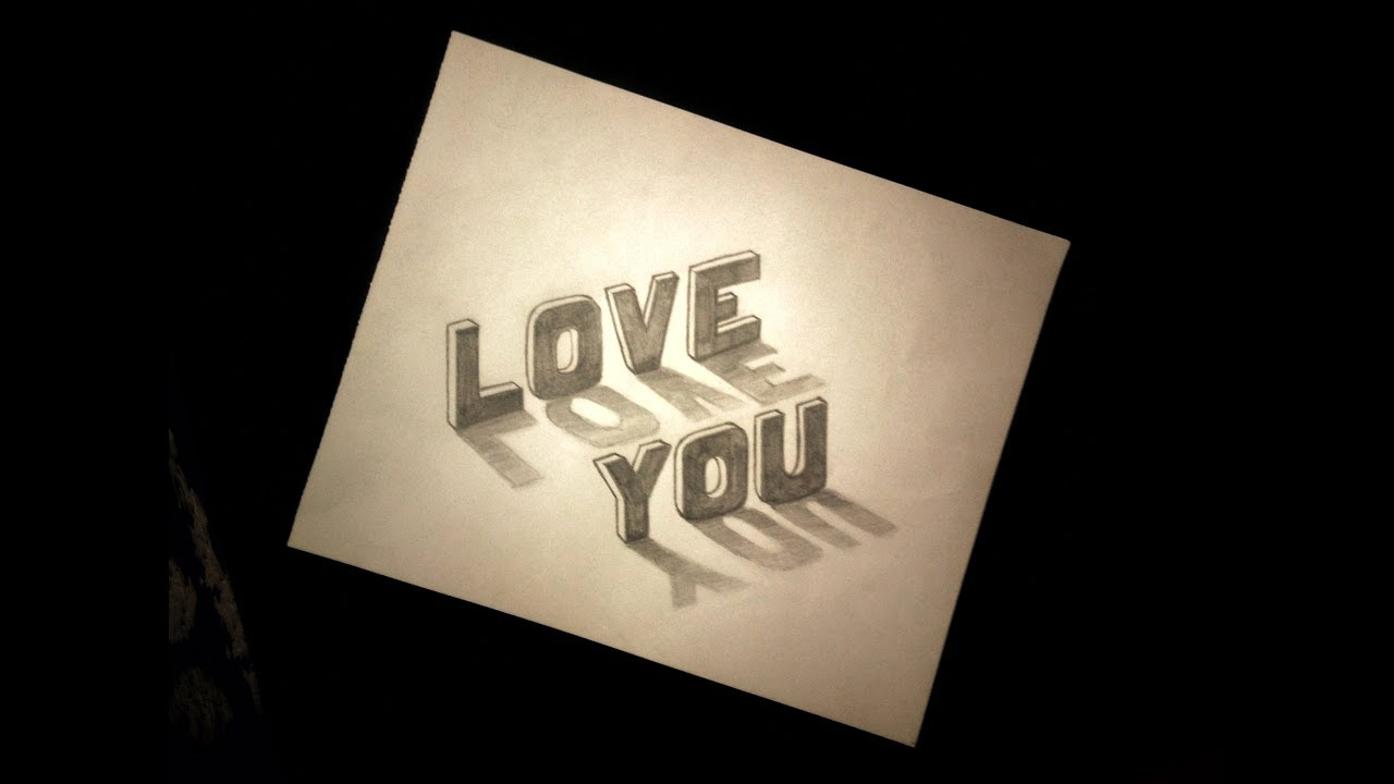 3D Art, 3D Drawing, Draw &amp;quot;Love You&amp;quot;, Art &amp;amp; Craft (M.u serapportantà Dessin I Love You 3D,