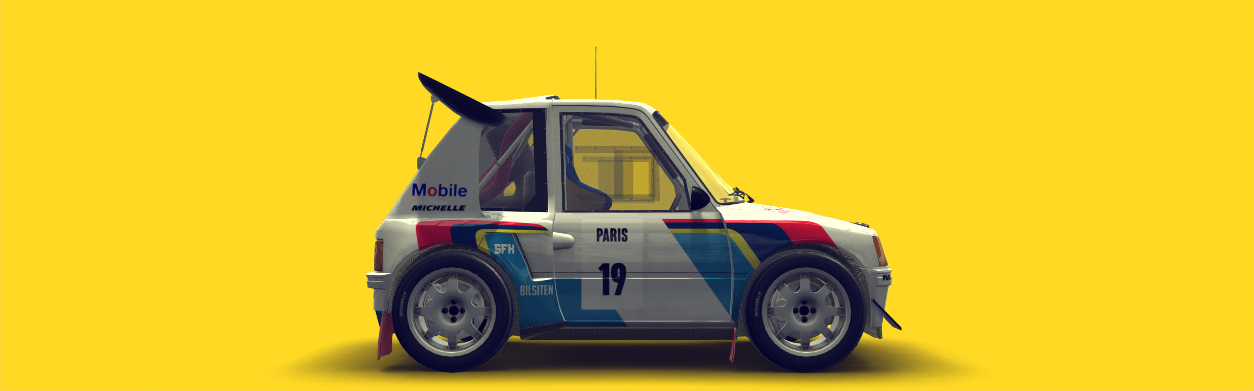 3D Cartoon Car - Peugeot 205 T16, 1984 encequiconcerne Dessin 205