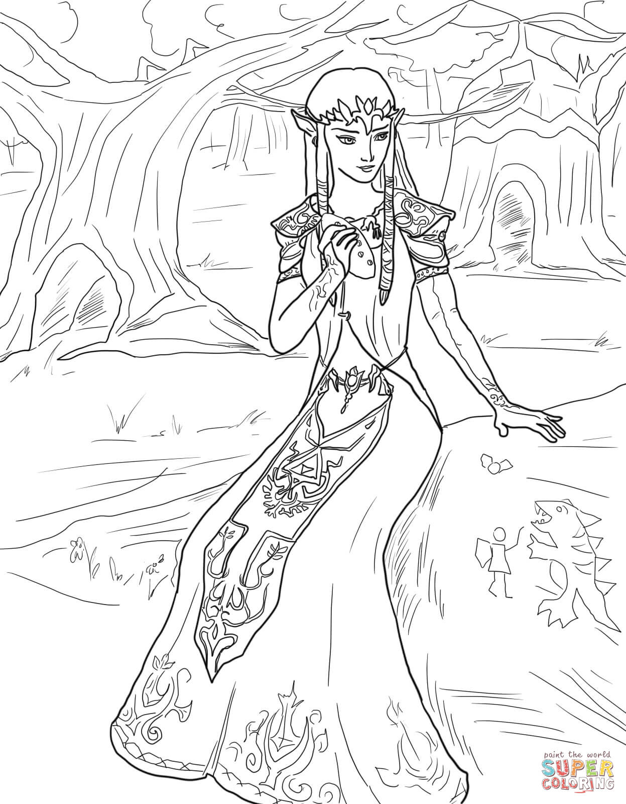 40 Dessins De Coloriage Zelda À Imprimer concernant Coloriage Zelda