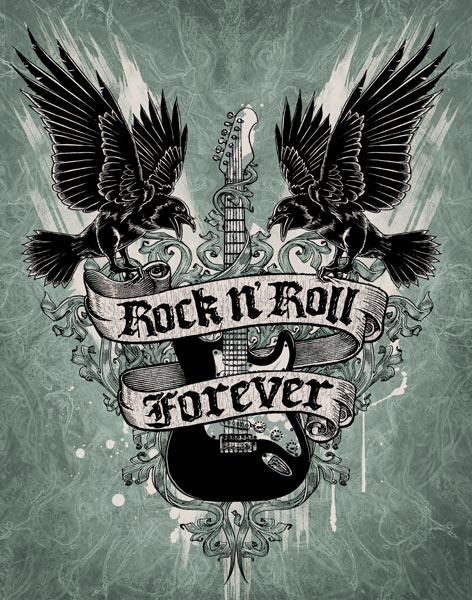 [47+] Cool Rock N Roll Wallpaper On Wallpapersafari pour Dessin Rock N Roll