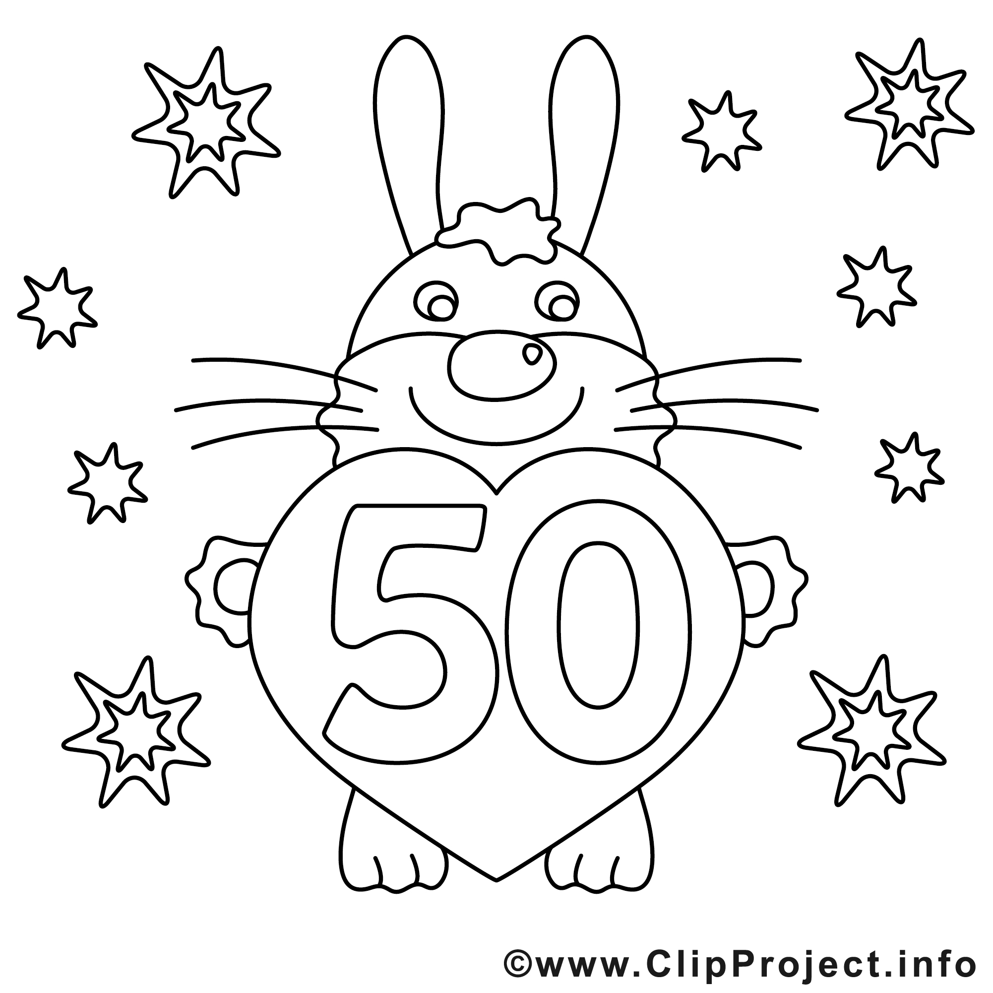 50 Ans Dessin À Télécharger - Anniversaire À Colorier destiné Coloriage 60 Ans