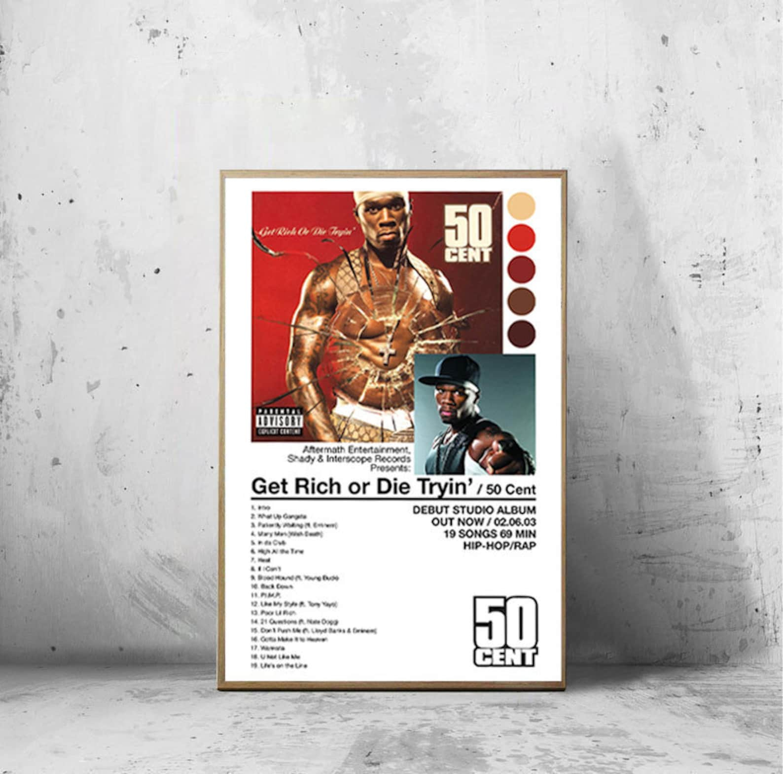 50 Cent Get Rich Or Die Tryin&amp;#039; Poster Affiche De 50 | Etsy à Dessin 50 Cent,