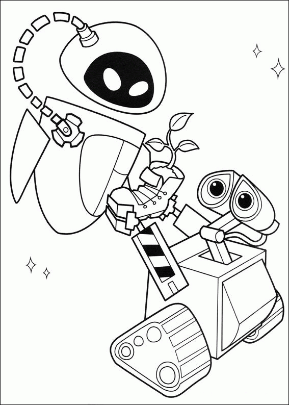 54 Dessins De Coloriage Wall-E À Imprimer Sur Laguerche à E Coloriage