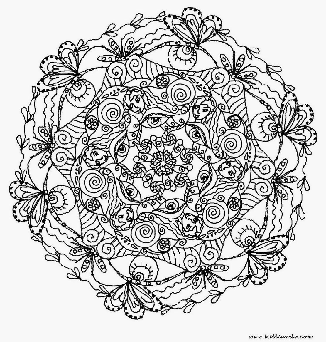 57 Dessins De Coloriage Mandalas Fleurs À Imprimer Sur avec Coloriage Mandala Dessin A Imprimer