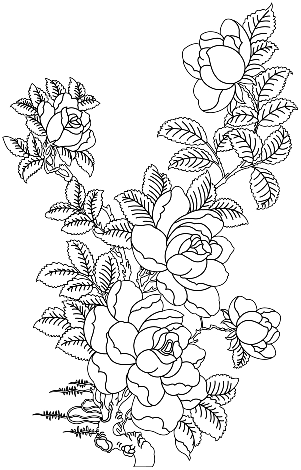 57 Dessins De Coloriage Roses À Imprimer Sur Laguerche à Coloriage Dessin Rose