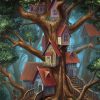 5D Diamond Painting Tree Houses Kit - | Paysage Magnifique destiné Dessin 5D,
