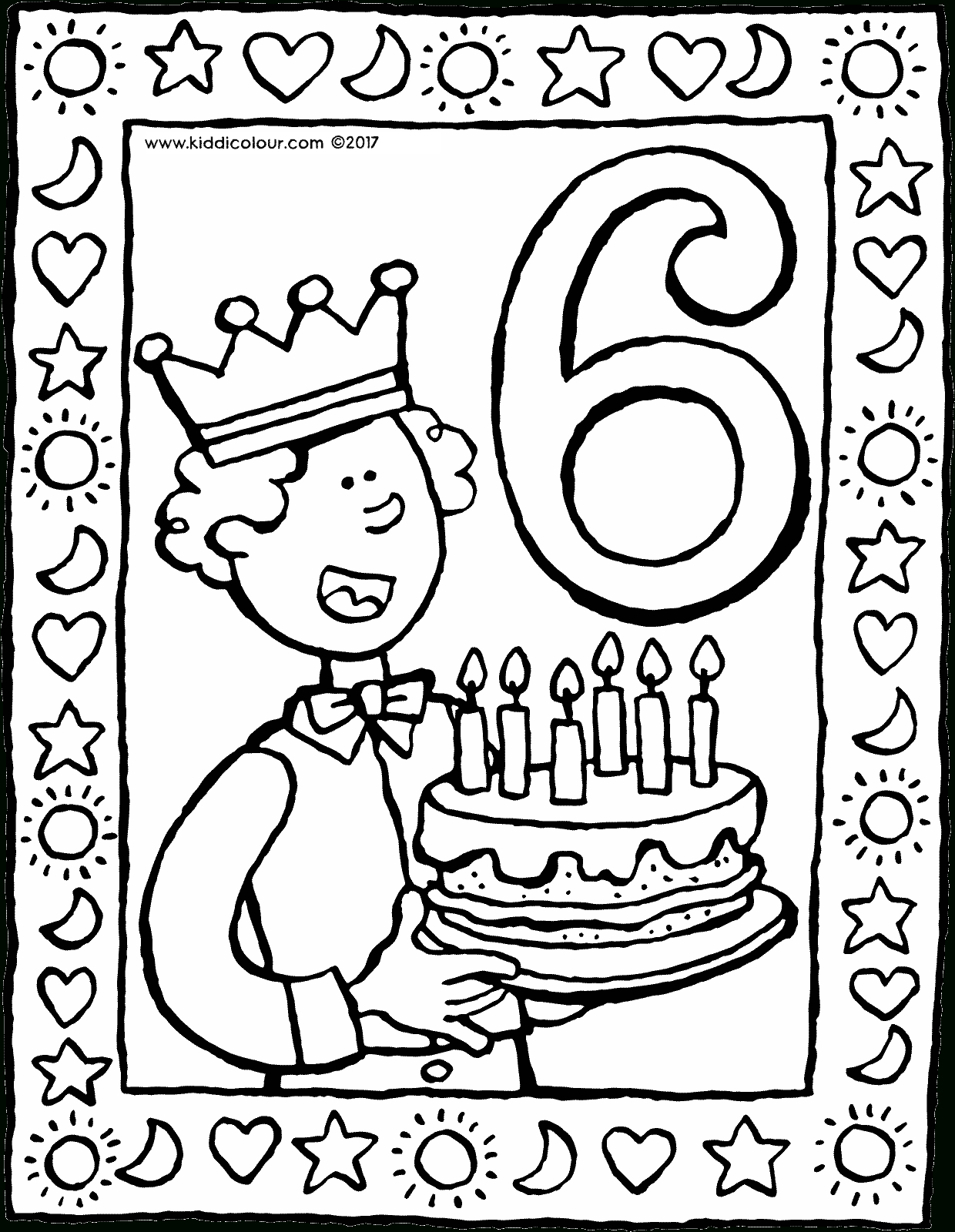 6 Ans Et Un Gâteau - Kiddicolour avec Coloriage Garçon 9 Ans