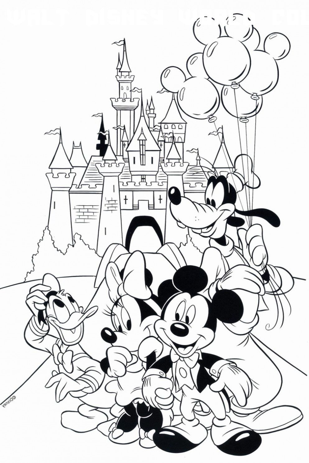 6 Walt Disney World Coloring Pages In 2020 | Mickey Mouse concernant Dessin Walt Disney,