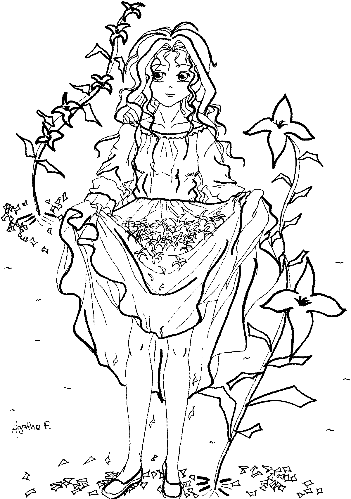 63 Dessins De Coloriage Fille Manga À Imprimer Sur dedans Coloriage Fille,