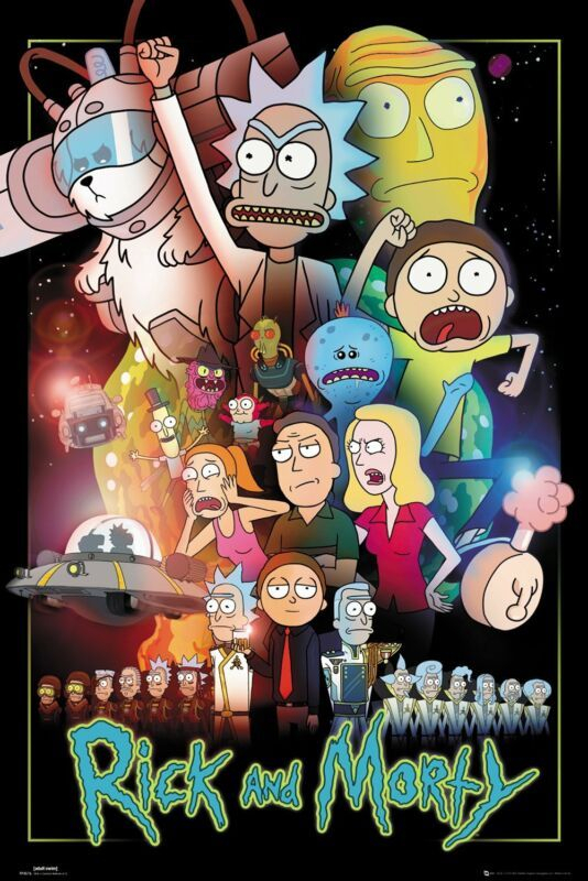 $7.99 | Rick And Morty Characters Poster, Size 24X36 avec Dessin Rick Et Morty