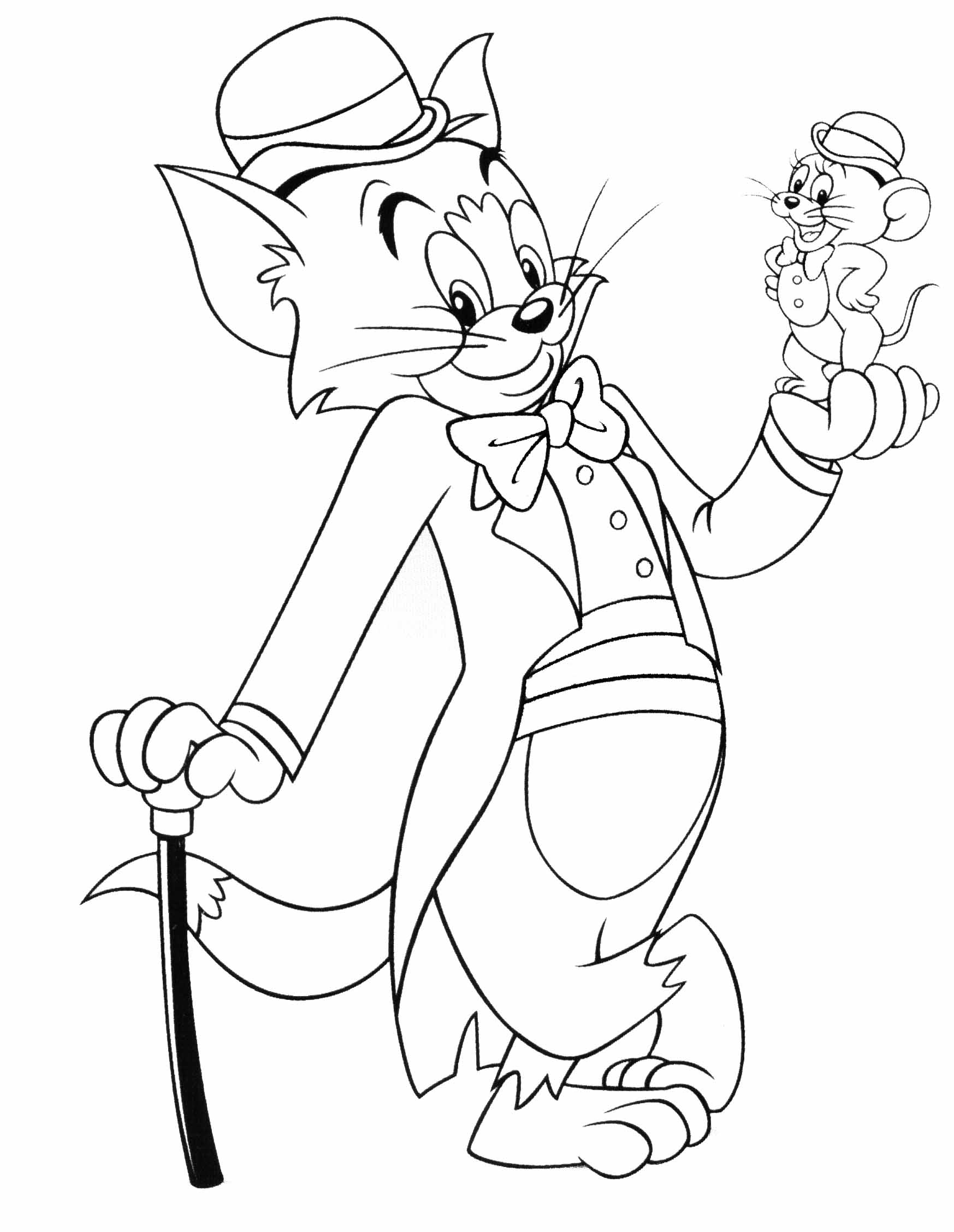 74 Dessins De Coloriage Tom Et Jerry À Imprimer Sur tout Coloriage Tom Et Jerry