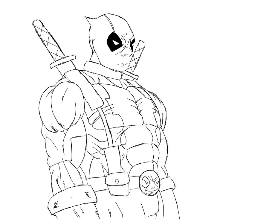 75 Dessins De Coloriage Deadpool À Imprimer serapportantà Coloriage Deadpool,