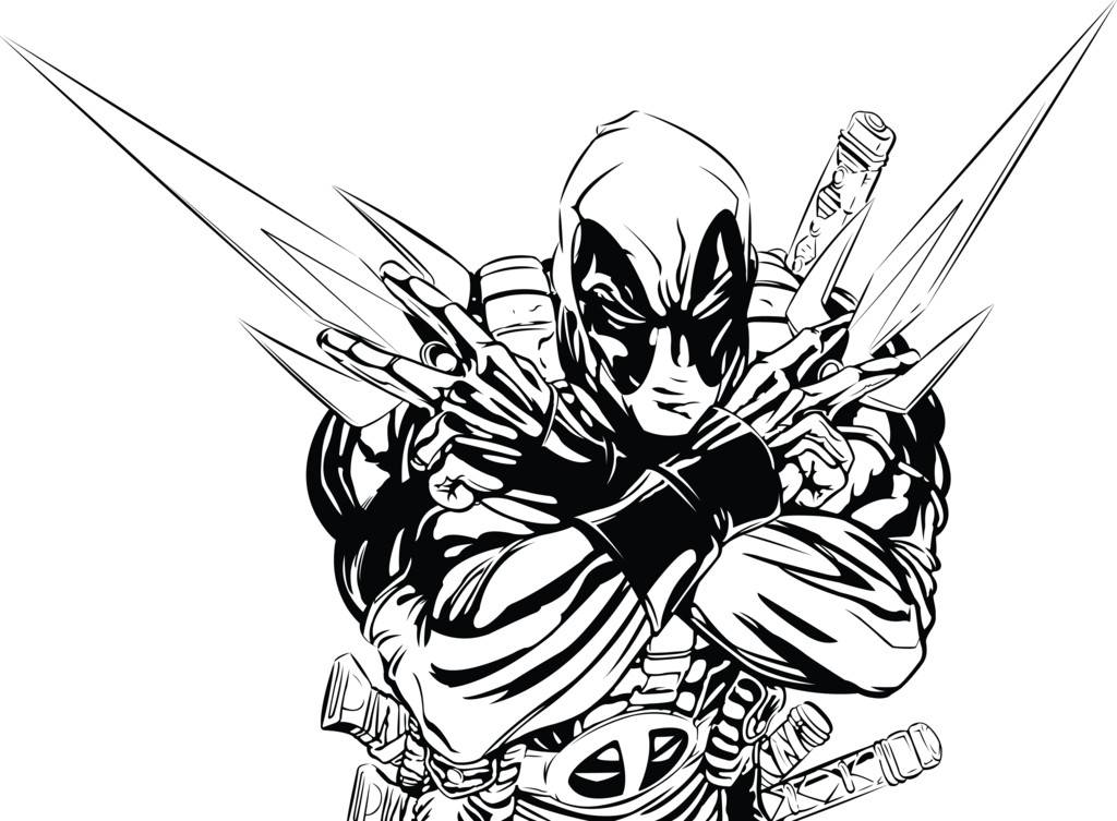 75 Dessins De Coloriage Deadpool À Imprimer tout Coloriage Deadpool,