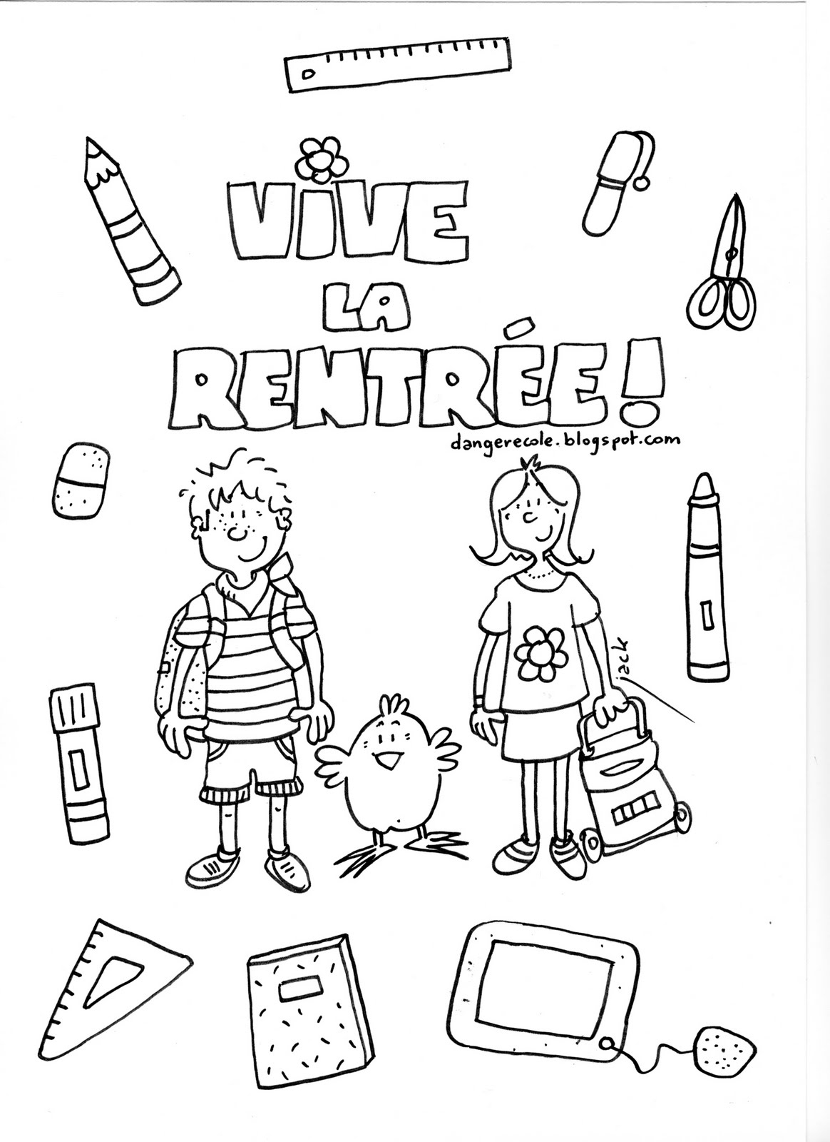 9 Dessins De Coloriage École Rentrée À Imprimer avec Coloriage Dessin Ecole