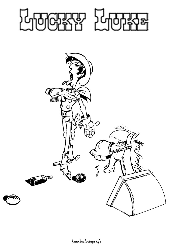 90 Dessins De Coloriage Lucky Luke À Imprimer Sur dedans Coloriage 90