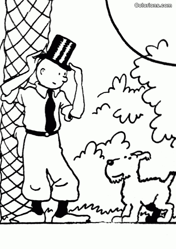 92 Dessins De Coloriage Tintin À Imprimer Sur Laguerche pour Coloriage 2 Ans À Imprimer