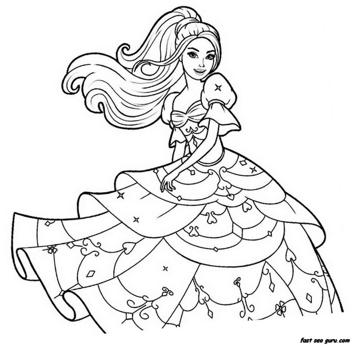 95 Dessins De Coloriage Fille À Imprimer Sur Laguerche concernant Coloriage Une Fille