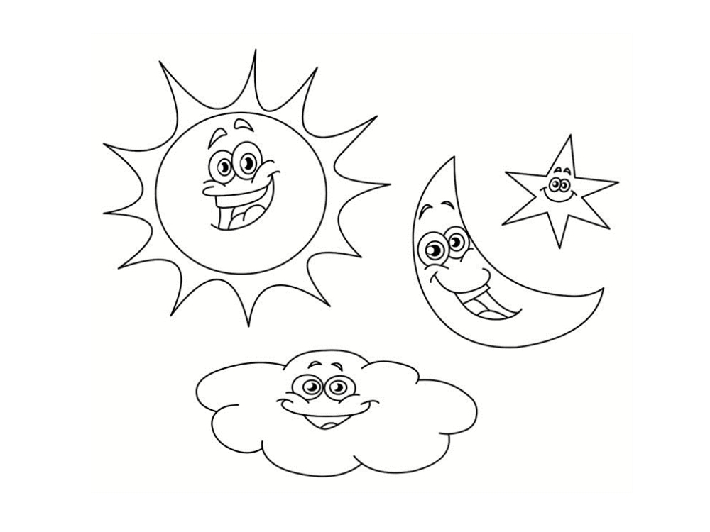 95 Dessins De Coloriage Nuage Et Soleil À Imprimer pour Coloriage Soleil,