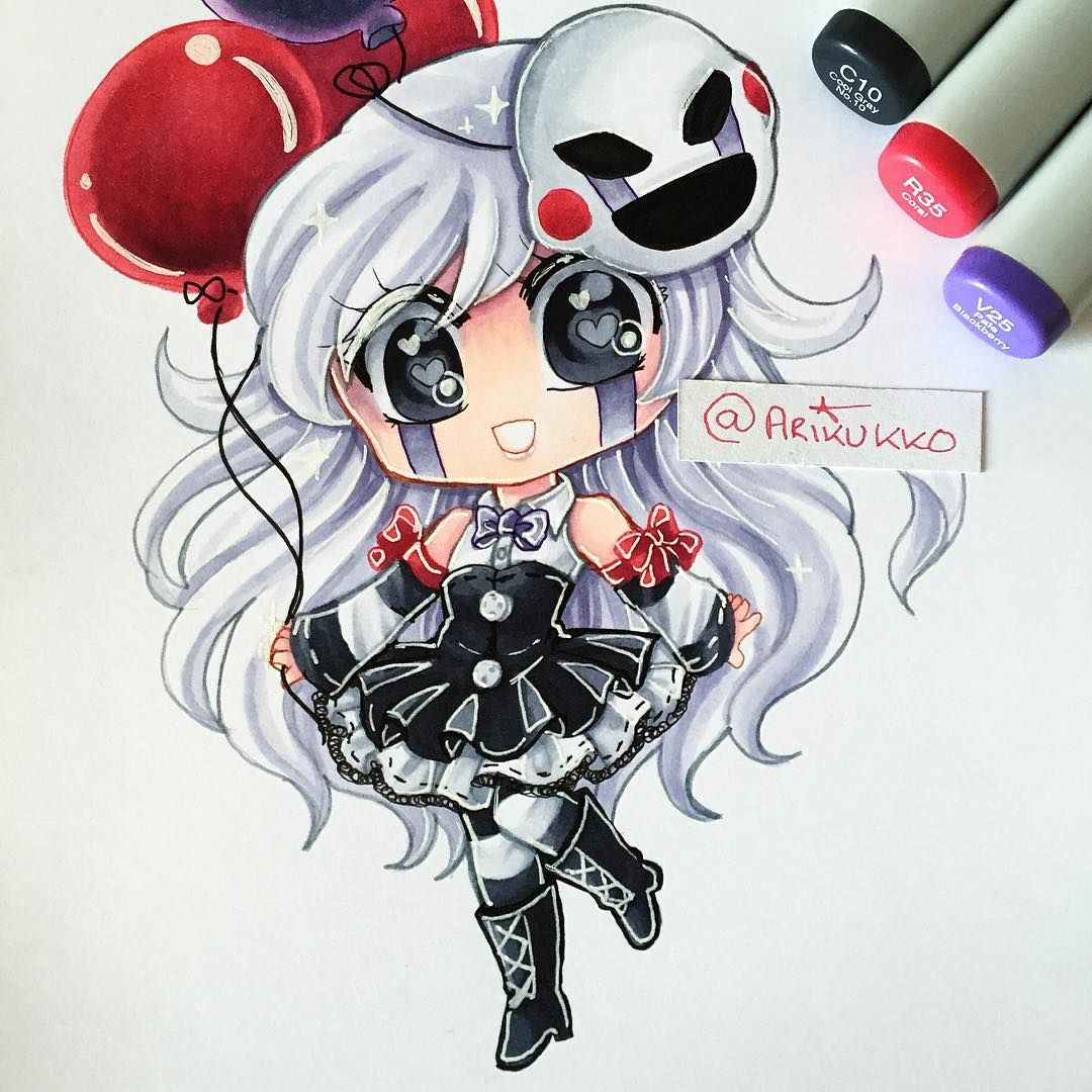 A Chibi Of My Female Humanised Marionette (From Five dedans Dessin Kawaii F