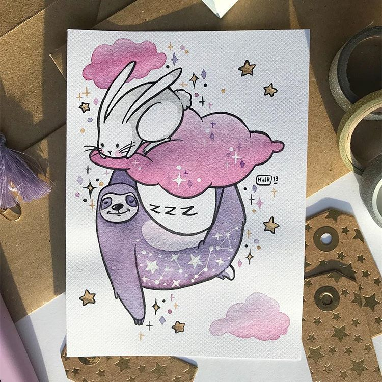 A Constellation Du Paresseux 😴🌌 Revoilà Mes Petits Lapins à J&amp;#039;Ai Dessiné,