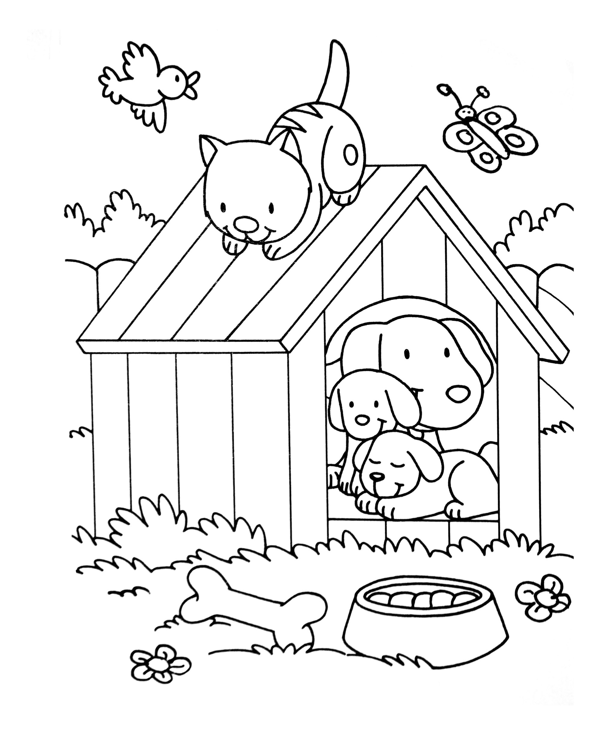 A Imprimer Chat 3 - Coloriages De Chats - Coloriages concernant Coloriage De 5 Ans,