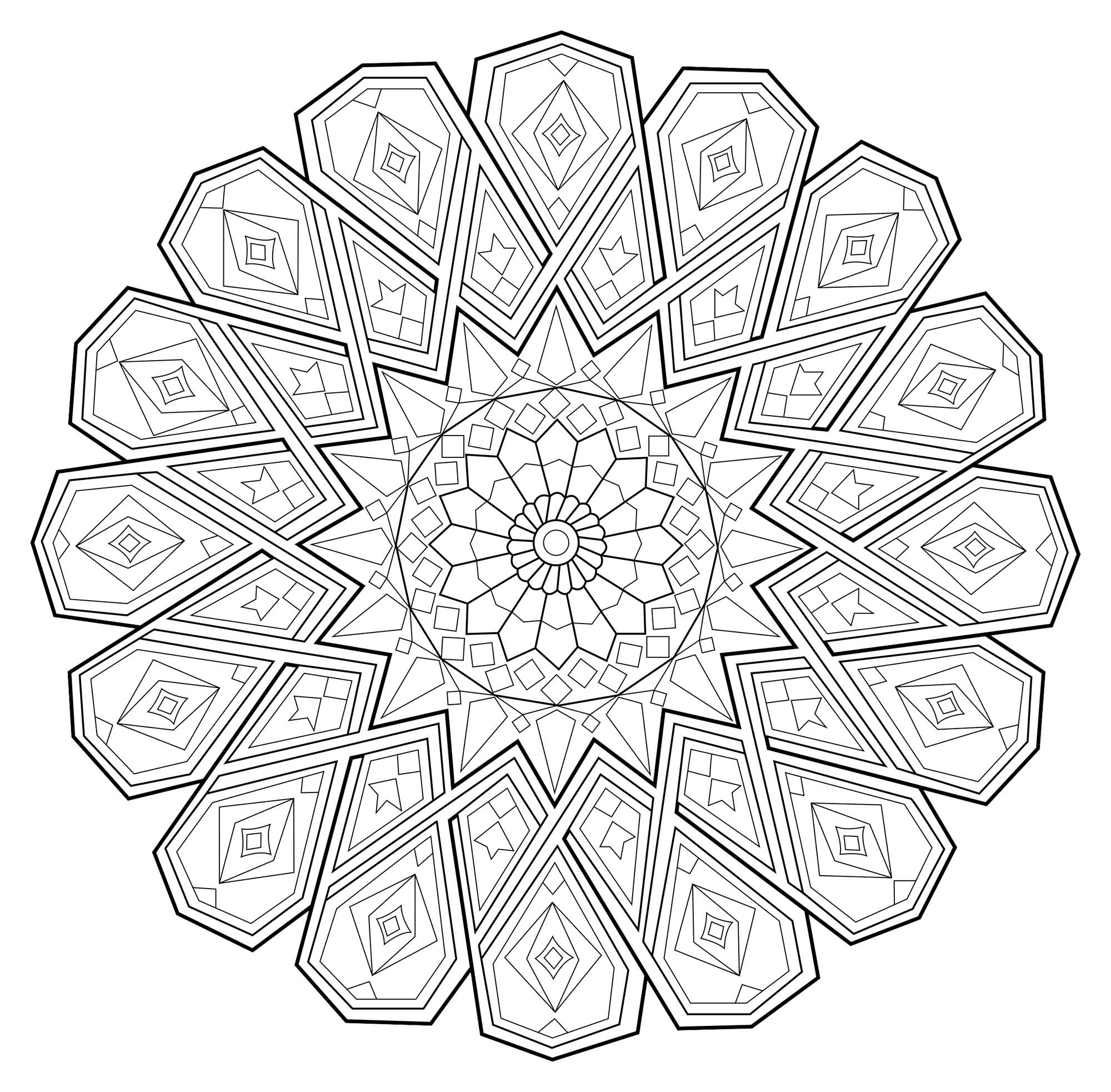 Abstract Zen Mandala - Zen &amp;amp; Anti-Stress Mandalas - 100% dedans Coloriage Zen,