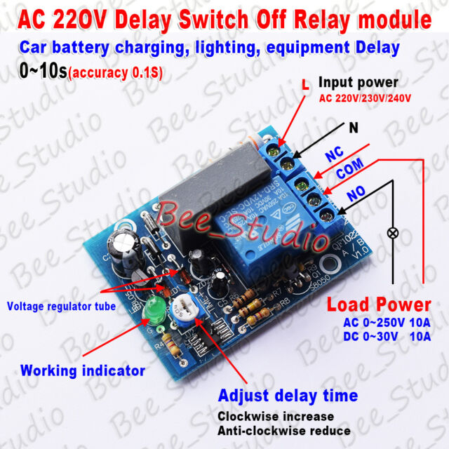 Ac220V 230V 240V Adjustable Timer Delay Turn On/Off Switch encequiconcerne Dessin 1Min 10Min 1H 10H,