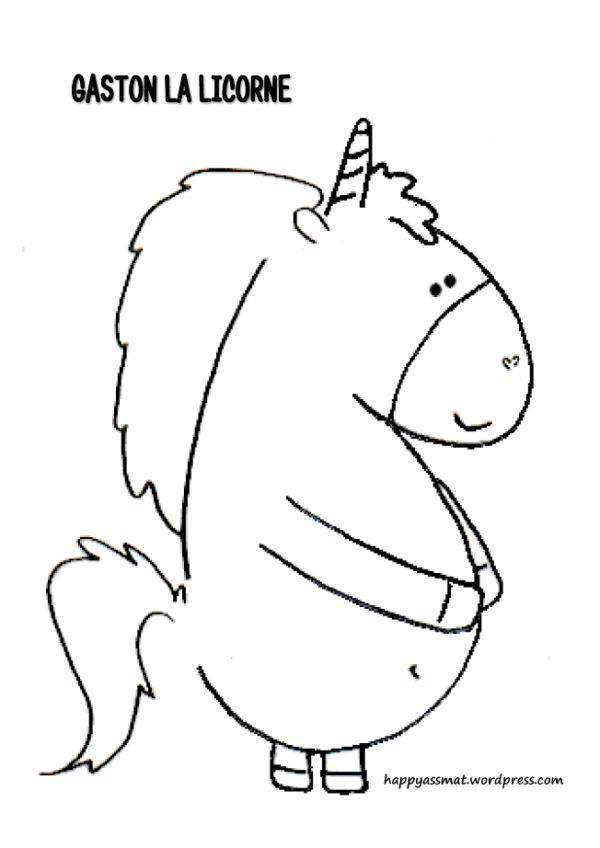 Activités Gaston La Licorne | Licorne Coloriage, Roue Des dedans Coloriage Des Émotions