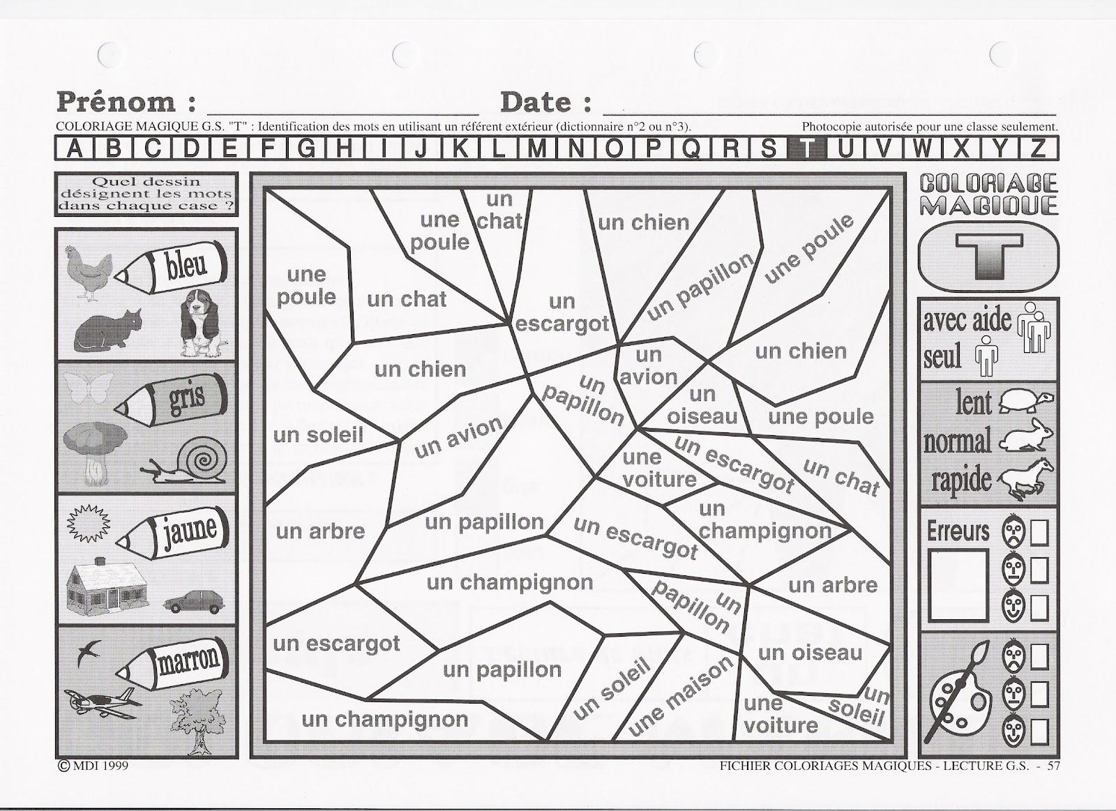 Activités Scolaires Et Périscolaires De La Gs: Coloriages avec G Coloriage