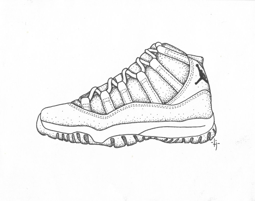 Air Jordan 1 Drawing At Getdrawings | Free Download à Air Jordan 1 Dessin