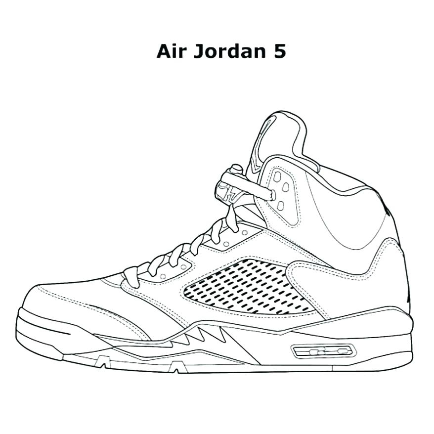 Air Jordan 1 Drawing At Getdrawings | Free Download tout Jordan 4 Dessin